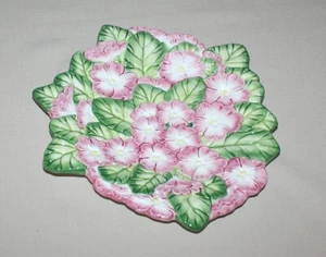 Fitz & Floyd Spring Fling Florals Primrose Textured Figural Canape Plate in Box - Picture 1 of 8