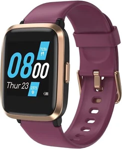 Smart Watch Fitness Heart Rate Blood Oxygen Sleep Monitor Waterproof - Purple - Picture 1 of 9