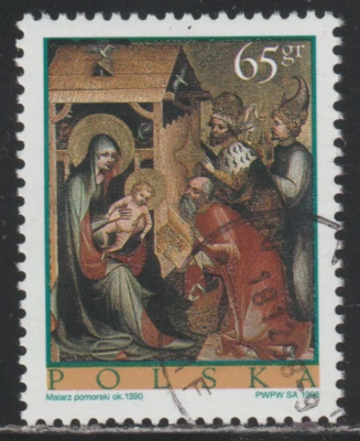 Polonia 1998 SC# 3426 - Navidad - Adoración de los Reyes Magos - Lote Usado # 451 Foto 1 de 2
