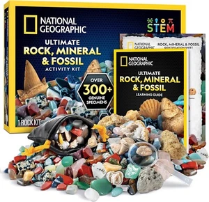 National Geographic 300 PC Rock Collection Fossils Crystals Science Kit for Kids - Picture 1 of 6