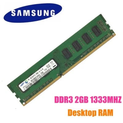 Samsung 2G 2GB 1R/2RX8 PC3 10600U DDR3 1333MHZ PC Computer Desktop RAM - Image 1 of 4