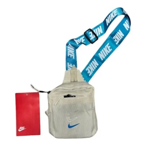 Nike Crossbody Travel Bag White Adjustable Gold Strap 5x7 Shoulder Chest Bag - Picture 1 of 3