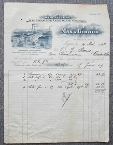 LYON 1908 - MAS & GIROUD : Manufacture de Lits en Fer & Cuivre ! - Bild 1 von 1