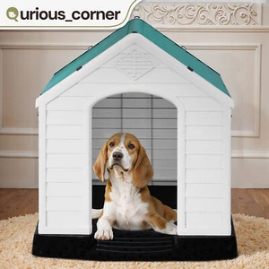 Cuccia per Cani 28x26" Piccola Rifugio per Animali Domestici Resistente alle Intemperie Gabbie per Cuccioli Flusso d'Aria Unghie da Terra - Foto 1 di 11