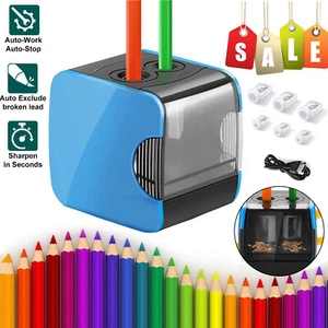 Elektrischer Anspitzer mit Behälter USB Spitzer Elektrisch Bleistiftanspitzer - Bild 1 von 12