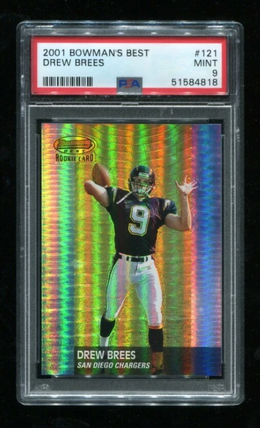 2001 Bowmans Best Drew Brees PSA 9 - Image 1 of 1