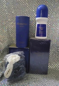 Avon MESMERIZE 4pc Set Cologne/Powder/Soap on Rope/Deodorant ~ NEXT DAY SHIPPING - Picture 1 of 11