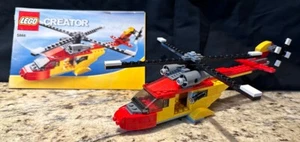 LEGO Creator 3 in 1 Set Rotor Rescue Helicopter, Biplane, Boat Retired Set #5866 - Picture 1 of 16