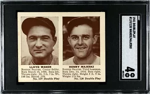 1941 DoublePlay Lloyd Waner/ Hank Majeski Boston Braves #119 ๐๐ณ๐ฅ SGC Graded 3 - Picture 1 of 2