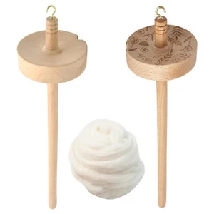 NEW Top Whorl Drop Spindle Ergonomic Carved Design Yarn Spinner For Beginners - Picture 1 of 15