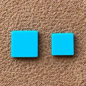 Square Both Side Flatback Synthetic Turquoise 8mm to 15mm Calibrated Gemstone - Picture 1 of 5