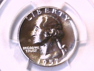 1957 Proof Washington Quarter PCGS PR 66 39185230 - Image 1 of 3