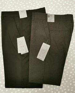 Pantalones escolares elásticos añadidos M&S PIERNA DELGADA PARA NIÑOS - AJUSTE REGULAR - - Imagen 1 de 3