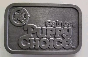 Gaines® Puppy Choice Vintage HIT LINE 3 in. Pewter Belt Buckle -Fits 2 in.- USA - Picture 1 of 2