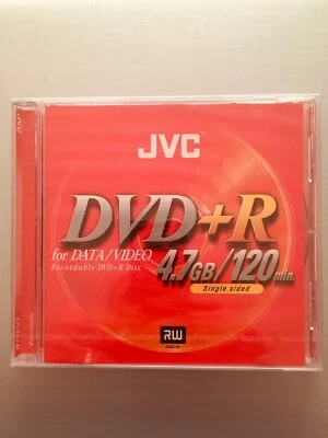 New Rare JVC DVD+R 4.7Gb/120min single sided 2-4x speed - Disc x1 - Image 1 of 2