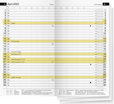 BRUNNEN rido Kalender 2025 Ersatzkalender mini-planer 15 70-45600005