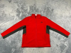 THE NORTH FACE MENS JACKET EXTRA LARGE RED FULL ZIP FLEECE - Picture 1 of 14