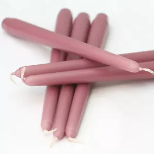 Pink Taper Candles / Dinner Candles, Pack of 6, 25cm long Unscented Non-drip. - Picture 1 of 5