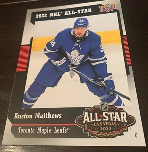 2022 NHL All Star Game Commemorate 8×6 Upper Deck Auston Matthews Card - Picture 1 of 1