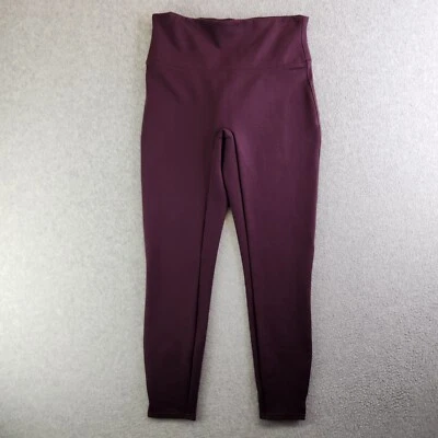 Spanx Leggings Mujer M Borgoña Ponte Tejido Tobillo Abertura Alto Oficina Boho Foto 1 de 4