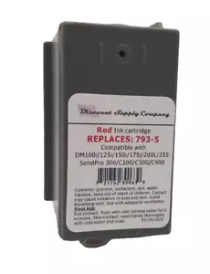 793-5 Pitney Bowes PB kompatybilny atrament pocztowy czerwony wkład fluorescencyjny DM100i - Zdjęcie 1 z 5