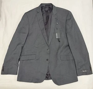 Kenneth Cole Reaction Mens Slim Suit Jacket Blazer 46R Grey Striped NWT - Picture 1 of 6
