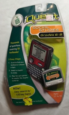 Leap Frog iQuest Social Studies Cartridge Grades 6-8, NEW/worn packaging - Image 1 of 2