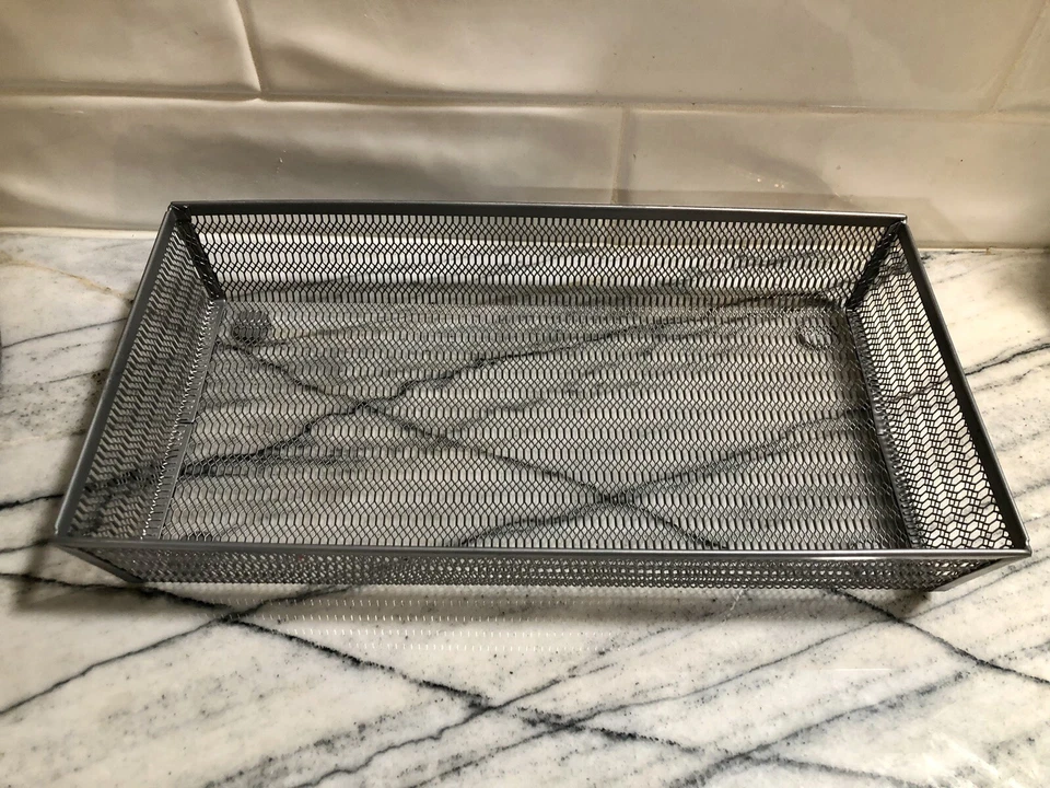 Rectangular Wire Storage Basket 12”x6”x2” - Image 1 of 2