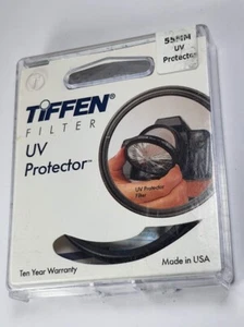 Tiffen 55mm UV Coated Glass Lens Filter Safety Protector 55 mm E-55 USA - Picture 1 of 4