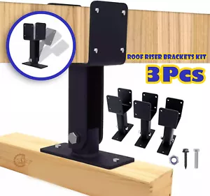 3PACK Roof Riser Brackets Kit,Pergola Roof Riser Beam Bracket, Adjustable NEW - Picture 1 of 24