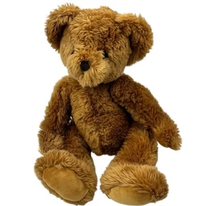 Shaggy Russ Teddy Bear Plush with Velvet Paws Woodland Forest Stuffed Animal - Picture 1 of 12