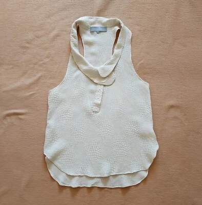 Alexander Wang NUEVO 100% seda sin mangas corredor trasero fiesta top texturizado EE. UU. 4 UK 8 Foto 1 de 4