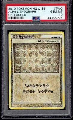 2010 Pokémon Alph Lithograph TWO PSA 10 (HGSS Unleashed) - Image 1 of 2