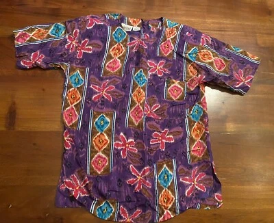 Винтажный Leslie Fay 100% шелк ретро блузка ворота Flowy верхний размер маленький - Изображение 1 из 4