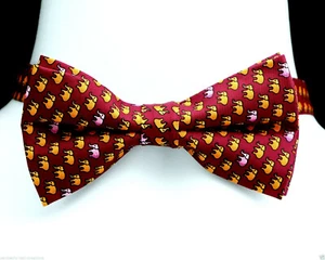 Elephant Men's Dress Bow Tie Adjustable Neck Pretied Animal Elephants Red Bowtie - Picture 1 of 3