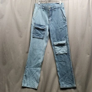 Daily Paper Jeans Denim Cargo Pockets Baggy Two Toned Men's S W 31 x L29 New - Picture 1 of 13