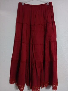 Vintage MPH Collection Cotton Brick Color Boho Hippy Skirt Sz S - Picture 1 of 3