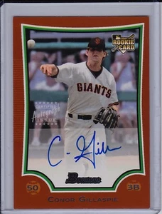 Conor Gillaspie 2009 Bowman Orange Rookie Auto #D /250 Parallel Autograph Giants - Bild 1 von 2