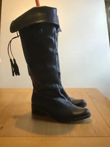 LEATHER LONG BROWN BOOTS SIZE 6.5 £65.00 new - Picture 1 of 3