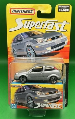 Matchbox Superfast Silver Ford Focus (2005) Mattel Die-Cast Toy Car #63 - Image 1 of 4