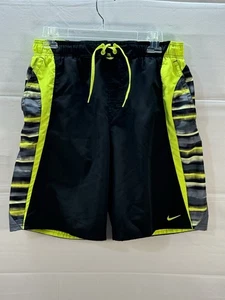 Nike Swim Trunks Men’s Neon Yellow And Black - Picture 1 of 6