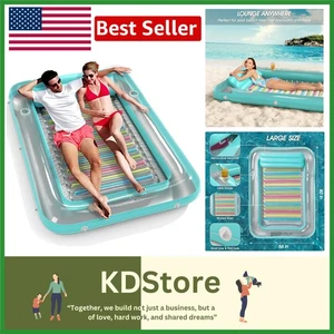 Tumbona de playa inflable de lujo con portavasos incorporados - Relájate y refresca - Imagen 1 de 9