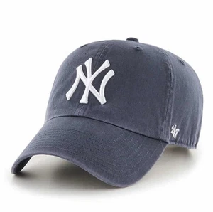 New York Yankees 47 Brand MLB Vintage Navy Primary Logo Clean Up Adjustable Hat - Picture 1 of 2