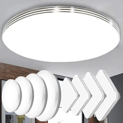 Plafoniera LED pannello plafoniera soggiorno camera da letto cucina bagno corridoio lampada IP44 - Immagine 1 di 4