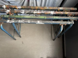 4 Unterstellböcke /Stahlböcke Aus Massivem Stahl. Höhe 76 Cm. Gebraucht - Bild 1 von 3