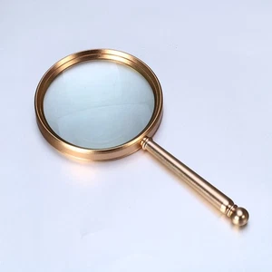 1 lupa de metal lupa de mano regalo de alta gama (dorada) - Imagen 1 de 11