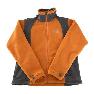 Chaqueta polar The North Face para mujer talla M naranja y gris cremallera completa capa intermedia Foto 1 de 4