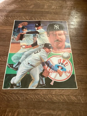 Vintage 1979 NY Yankees MLB CATFISH HUNTER DAY 16"x22"  Fold Out Poster - Image 1 of 4