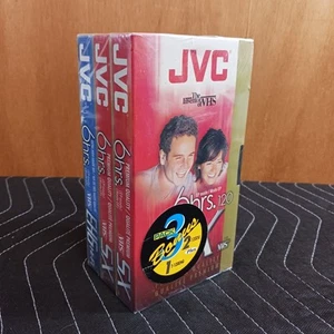 JVC SX T-120 High Performance Blank VHS Tapes 3 Pack of 6 Hour Brand New Sealed - Picture 1 of 3