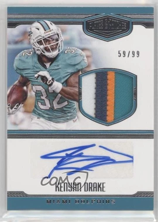 2016 Panini Plates & Patches Rookie /99 Kenyan Drake #26 RPA Patch Auto RC - Image 1 of 2